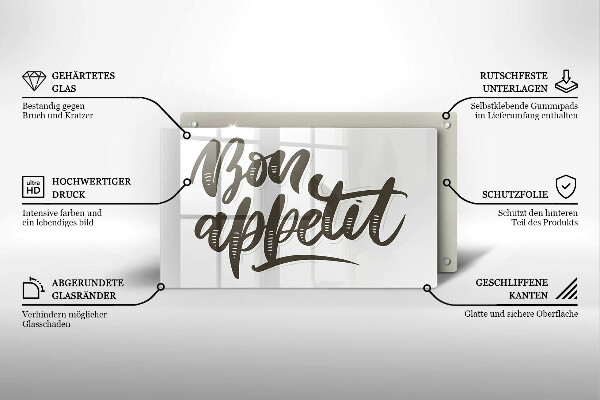 Zaščitna plošča za štedilnik Bon Appetit felirat