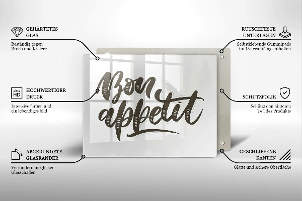 Zaščitna plošča za štedilnik Bon Appetit felirat