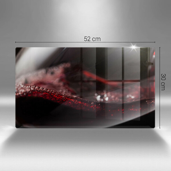 Zaščitna plošča za štedilnik Rdeče vino v kozarcu