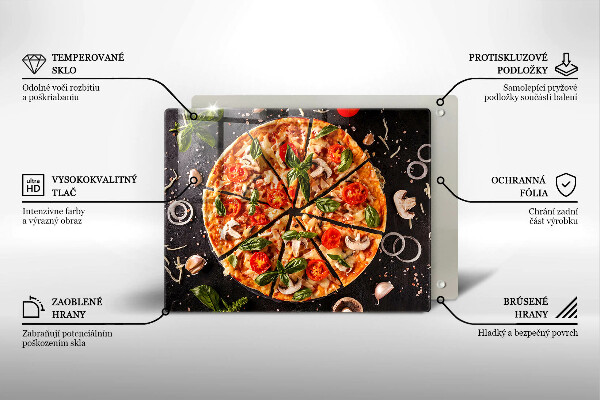 Zaščitna plošča za štedilnik Pica z gobami