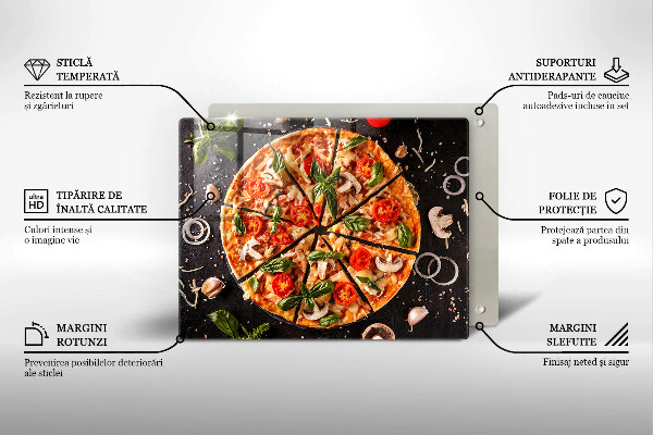 Zaščitna plošča za štedilnik Pica z gobami