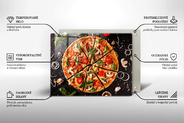 Zaščitna plošča za štedilnik Pica z gobami