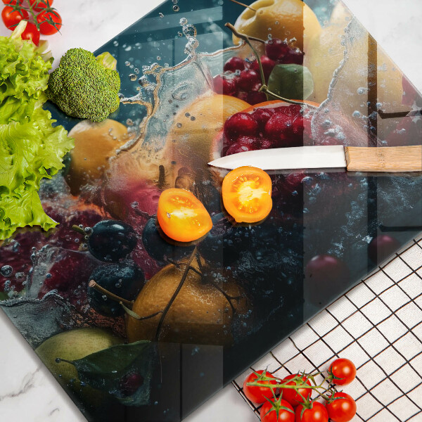 Zaščitna plošča za štedilnik Sadje v vodi