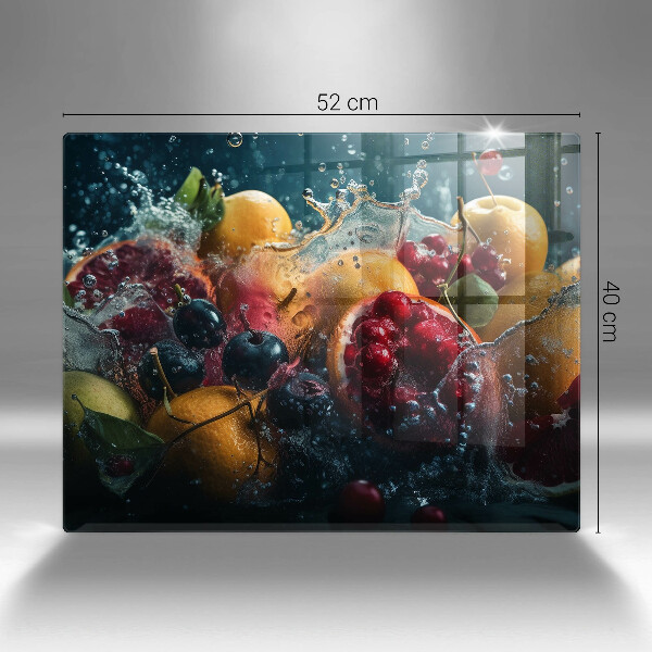 Zaščitna plošča za štedilnik Sadje v vodi