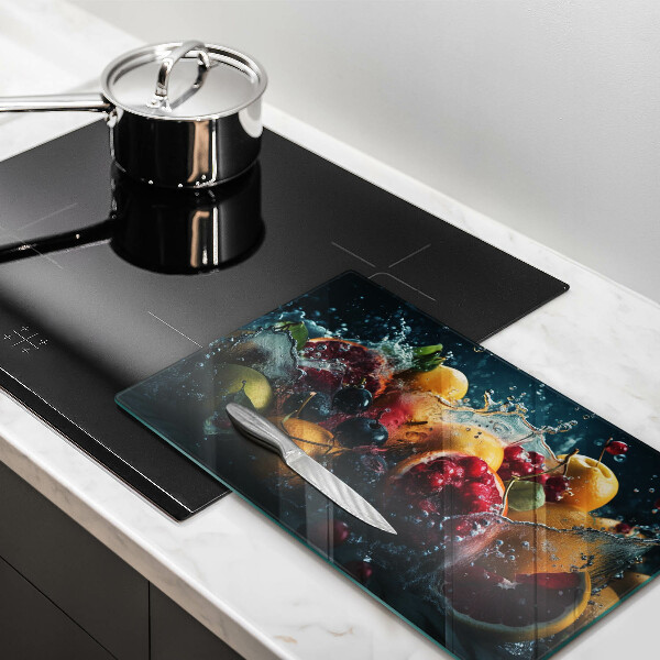 Zaščitna plošča za štedilnik Sadje v vodi