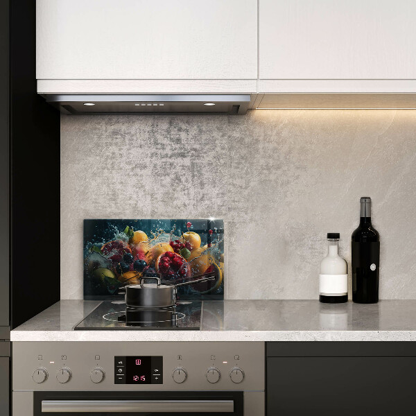 Zaščitna plošča za štedilnik Sadje v vodi