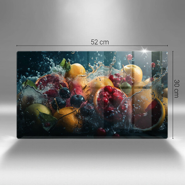 Zaščitna plošča za štedilnik Sadje v vodi