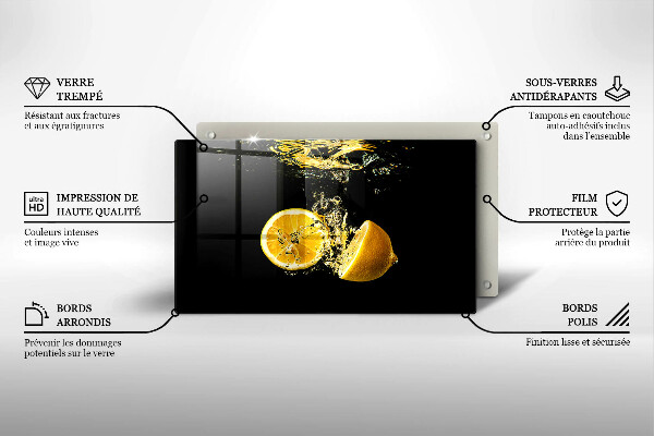 Zaščitna plošča za štedilnik Sočni sadeži limone