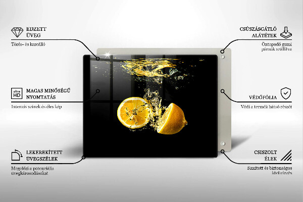 Zaščitna plošča za štedilnik Sočni sadeži limone