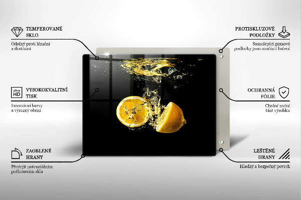 Zaščitna plošča za štedilnik Sočni sadeži limone