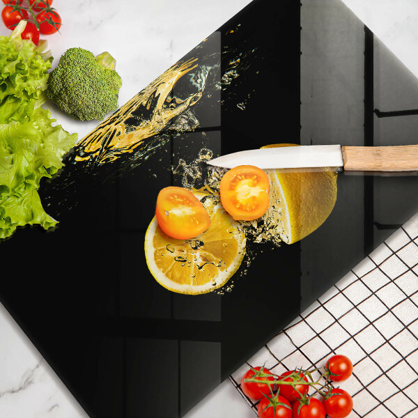 Zaščitna plošča za štedilnik Sočni sadeži limone