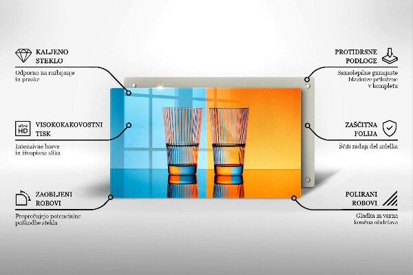 Zaščitna plošča za štedilnik Dva kozarca vode