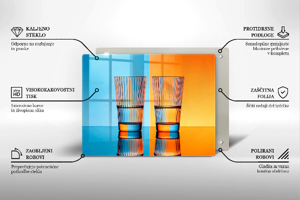 Zaščitna plošča za štedilnik Dva kozarca vode