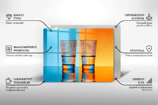 Zaščitna plošča za štedilnik Dva kozarca vode