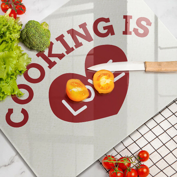 Zaščitna plošča za štedilnik Cooking is love