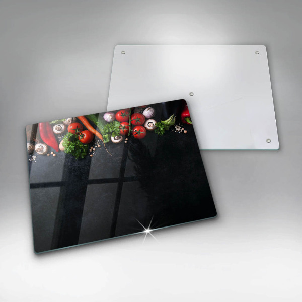 Zaščitna plošča za štedilnik Pisana zelenjava