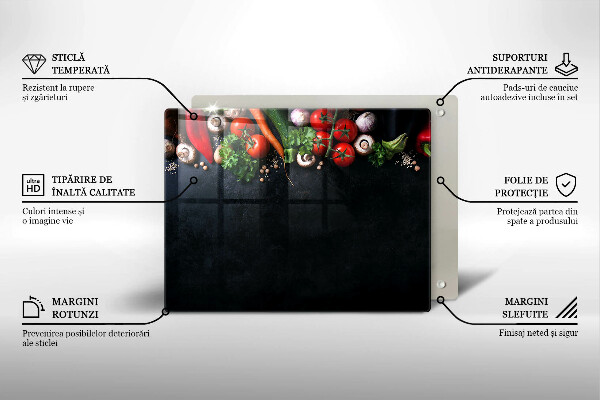 Zaščitna plošča za štedilnik Pisana zelenjava