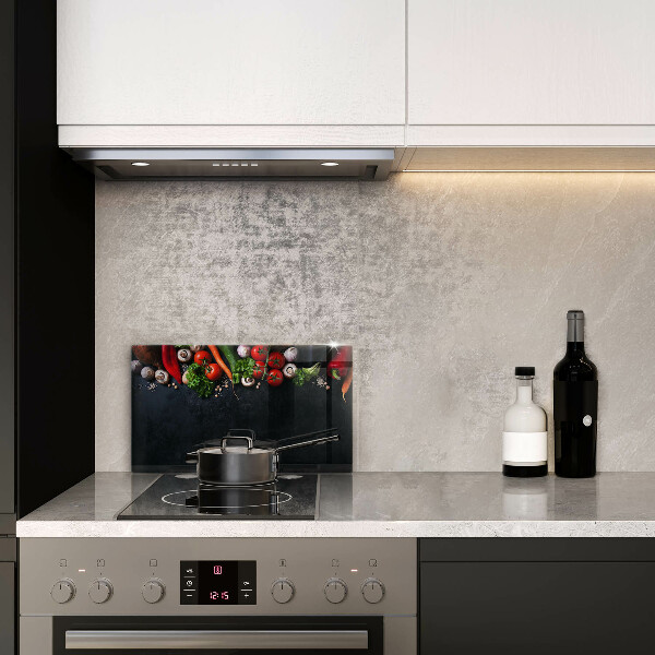 Zaščitna plošča za štedilnik Pisana zelenjava