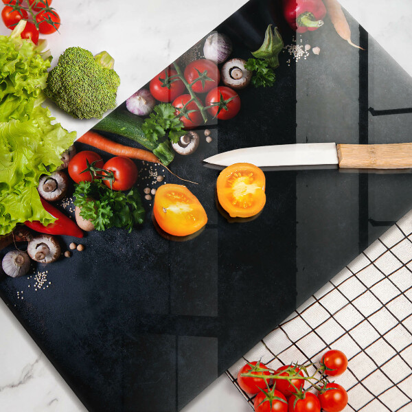 Zaščitna plošča za štedilnik Pisana zelenjava