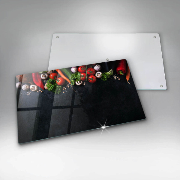 Zaščitna plošča za štedilnik Pisana zelenjava