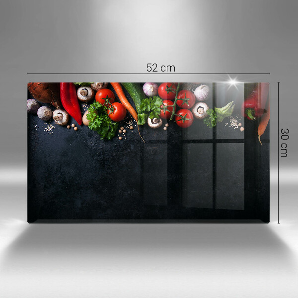 Zaščitna plošča za štedilnik Pisana zelenjava