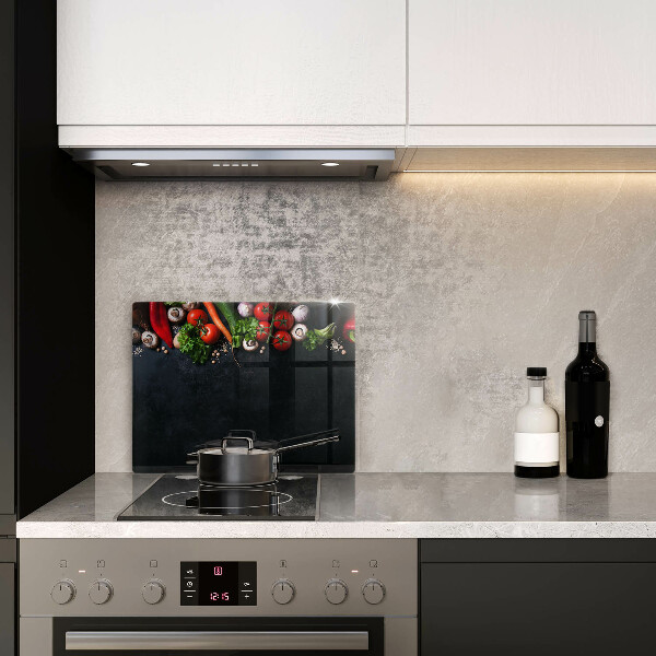 Zaščitna plošča za štedilnik Pisana zelenjava