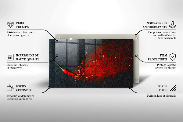 Zaščitna plošča za štedilnik Čili poper