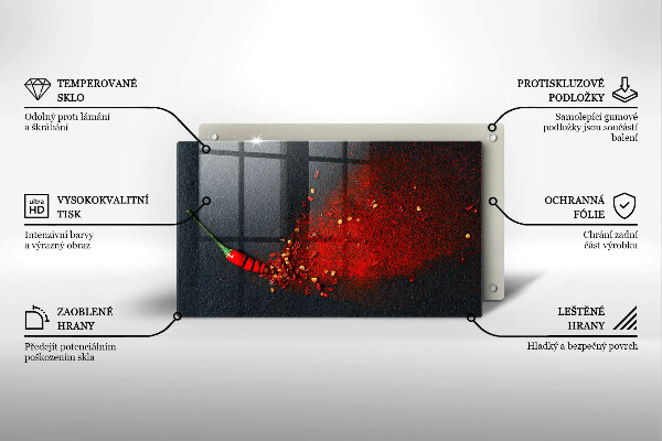 Zaščitna plošča za štedilnik Čili poper