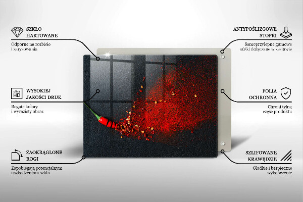 Zaščitna plošča za štedilnik Čili poper