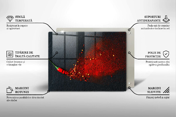 Zaščitna plošča za štedilnik Čili poper