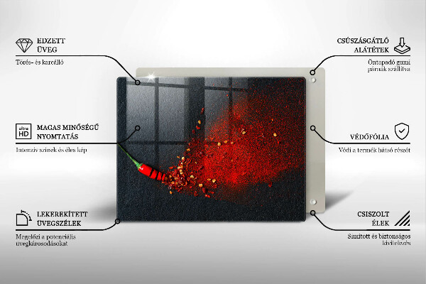 Zaščitna plošča za štedilnik Čili poper