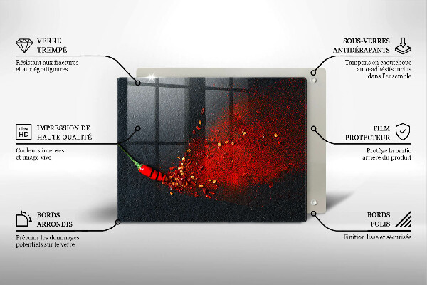 Zaščitna plošča za štedilnik Čili poper