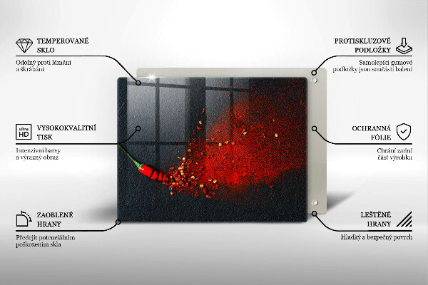 Zaščitna plošča za štedilnik Čili poper