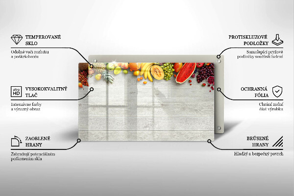 Zaščitna plošča za štedilnik Sadje na deskah