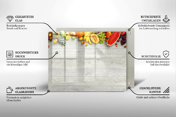 Zaščitna plošča za štedilnik Sadje na deskah