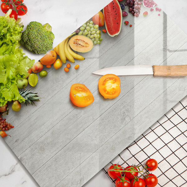 Zaščitna plošča za štedilnik Sadje na deskah