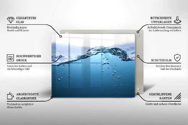 Zaščitna plošča za štedilnik Modra voda