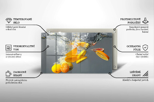 Zaščitna plošča za štedilnik Limone v vodi