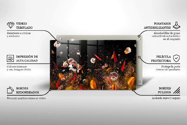 Zaščitna plošča za štedilnik Pekoče začimbe