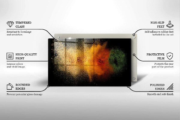 Zaščitna plošča za štedilnik Pisane začimbe
