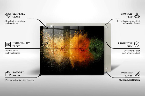 Zaščitna plošča za štedilnik Pisane začimbe