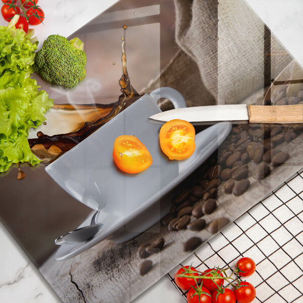 Zaščitna plošča za štedilnik Skodelica in kavna zrna