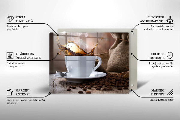 Zaščitna plošča za štedilnik Skodelica in kavna zrna