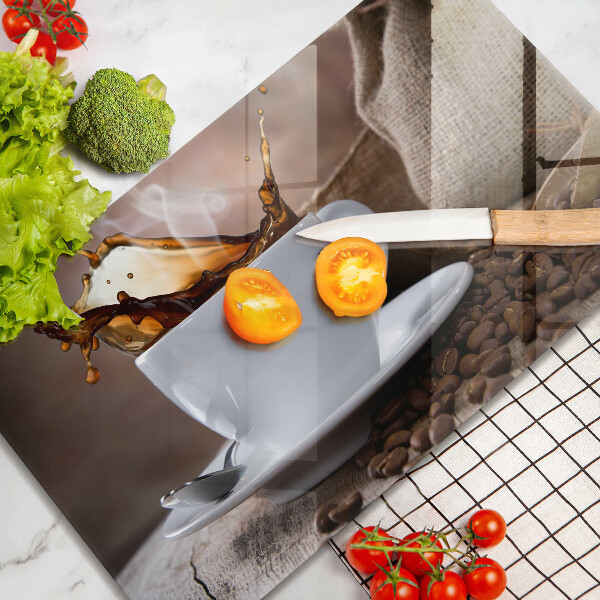 Zaščitna plošča za štedilnik Skodelica in kavna zrna