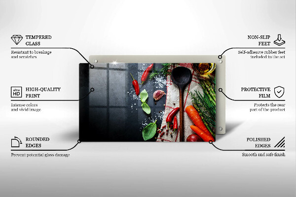 Zaščitna plošča za štedilnik Kuhinjska hrana