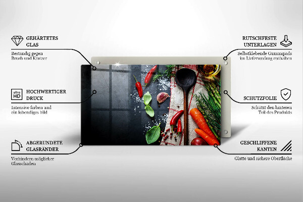 Zaščitna plošča za štedilnik Kuhinjska hrana