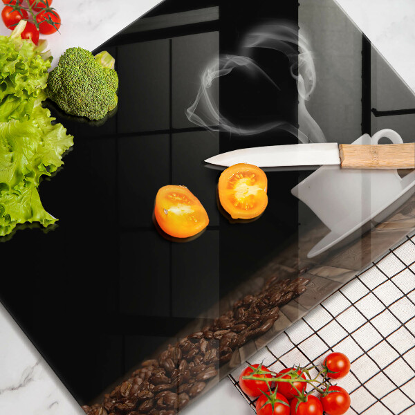 Zaščitna plošča za štedilnik Kavna skodelica srce