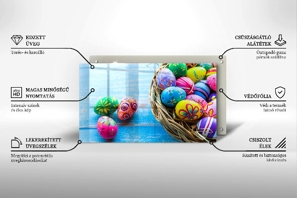 Zaščitna plošča za štedilnik Velikonočna jajca Velikonočna jajca