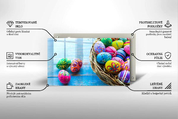 Zaščitna plošča za štedilnik Velikonočna jajca Velikonočna jajca