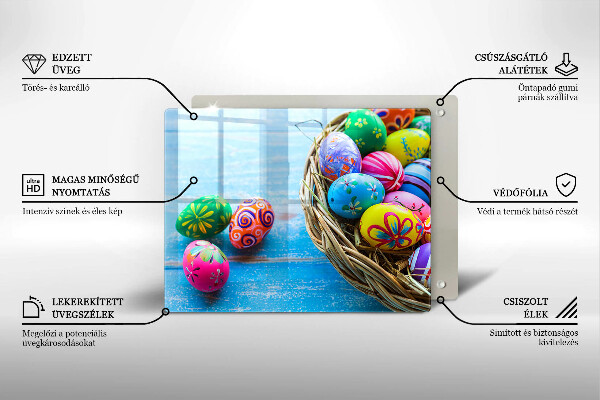 Zaščitna plošča za štedilnik Velikonočna jajca Velikonočna jajca